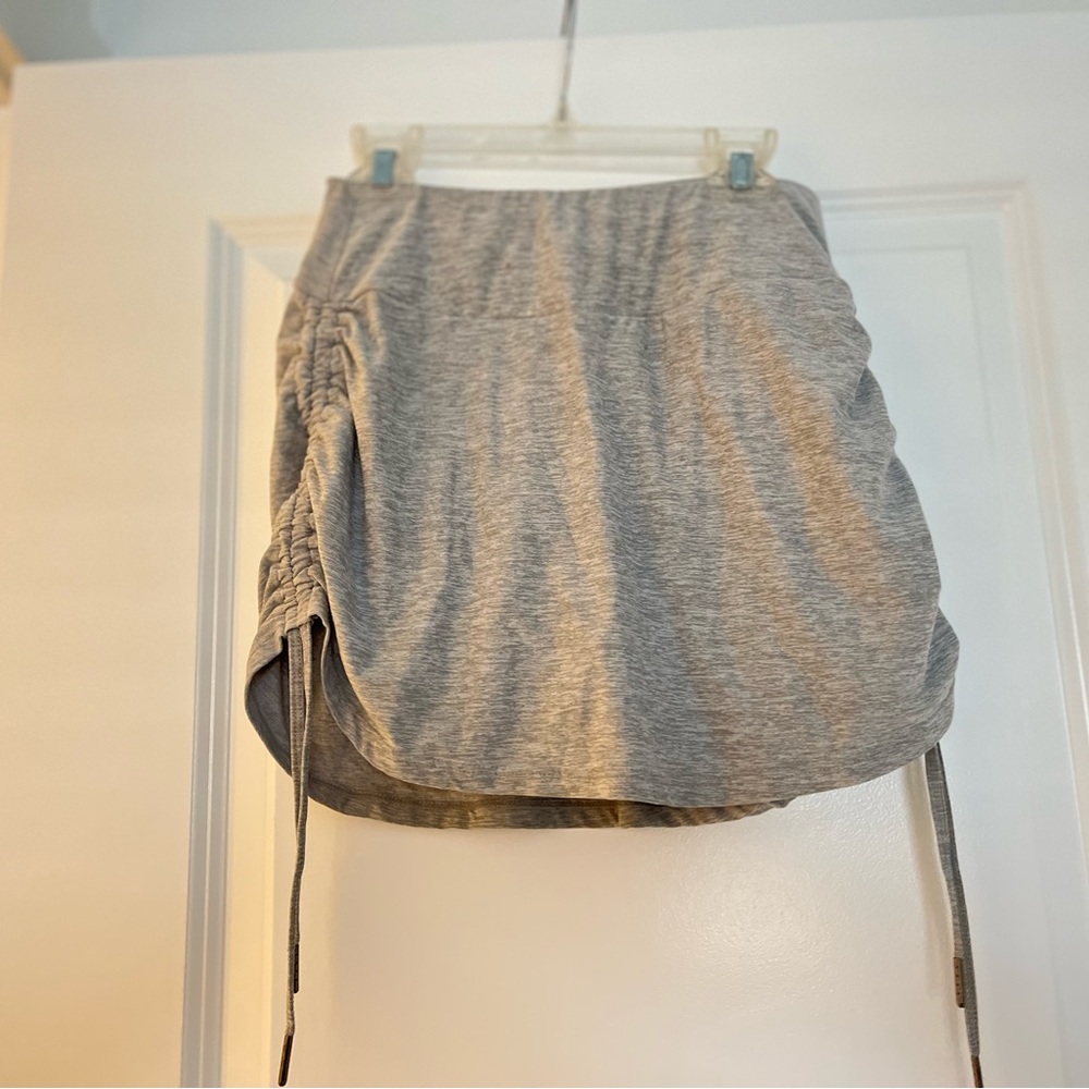 Gray Ruched Women’s skirt with shorts underneath